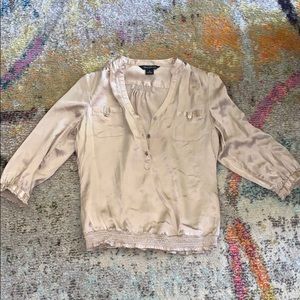 NWOT silky champagne top